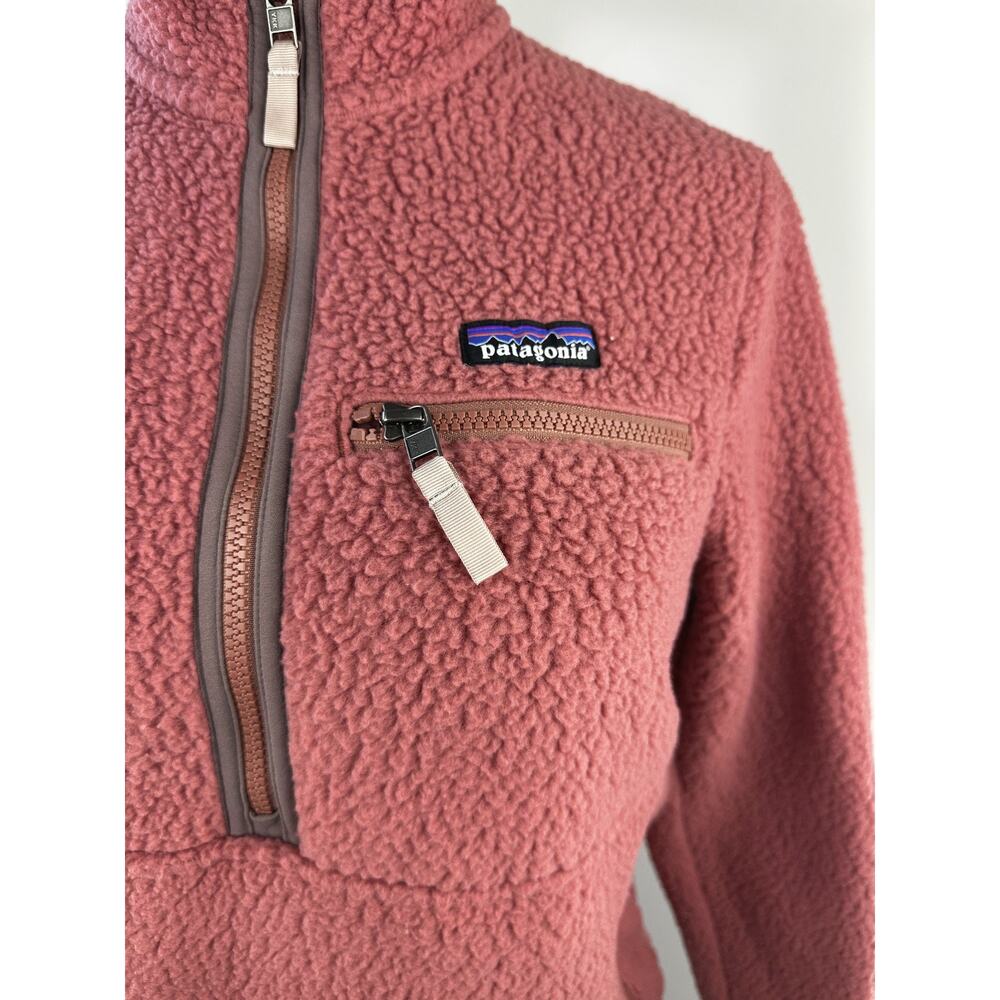 Patagonia Women’s Retro Pile Marsupial 1/2 Zip Fleece Rosehip *Company Logo Sm S - Picture 12 of 16